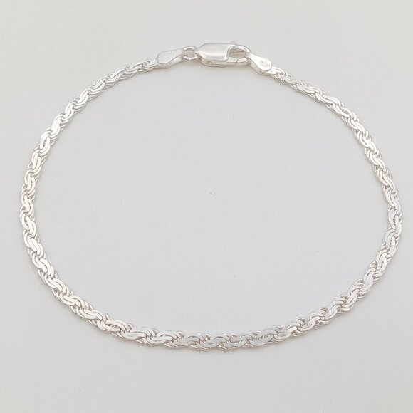 MILOR Italy 925 Sterling Silver French Link Chain Bracelet - Picture 1 of 13